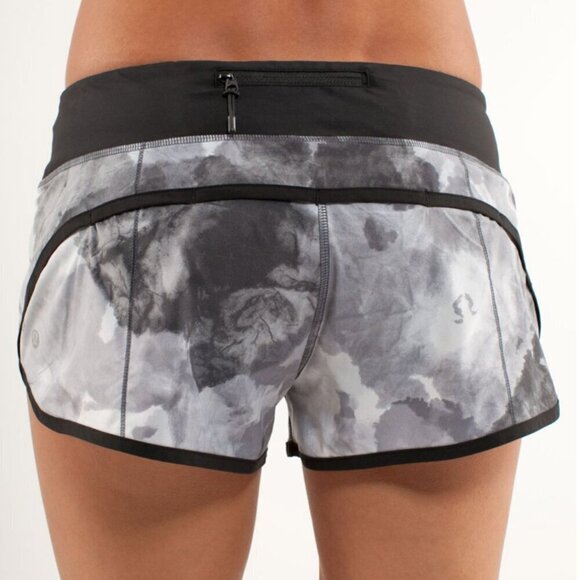 🔥$SALE$🔥 Lululemon Run: Speed Short White Coal Tinted Canvas Super / Black - Picture 7 of 7
